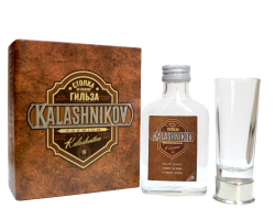 Kalashnikov Vodka Premium 0.10L, 40.0%, souvenir box + 