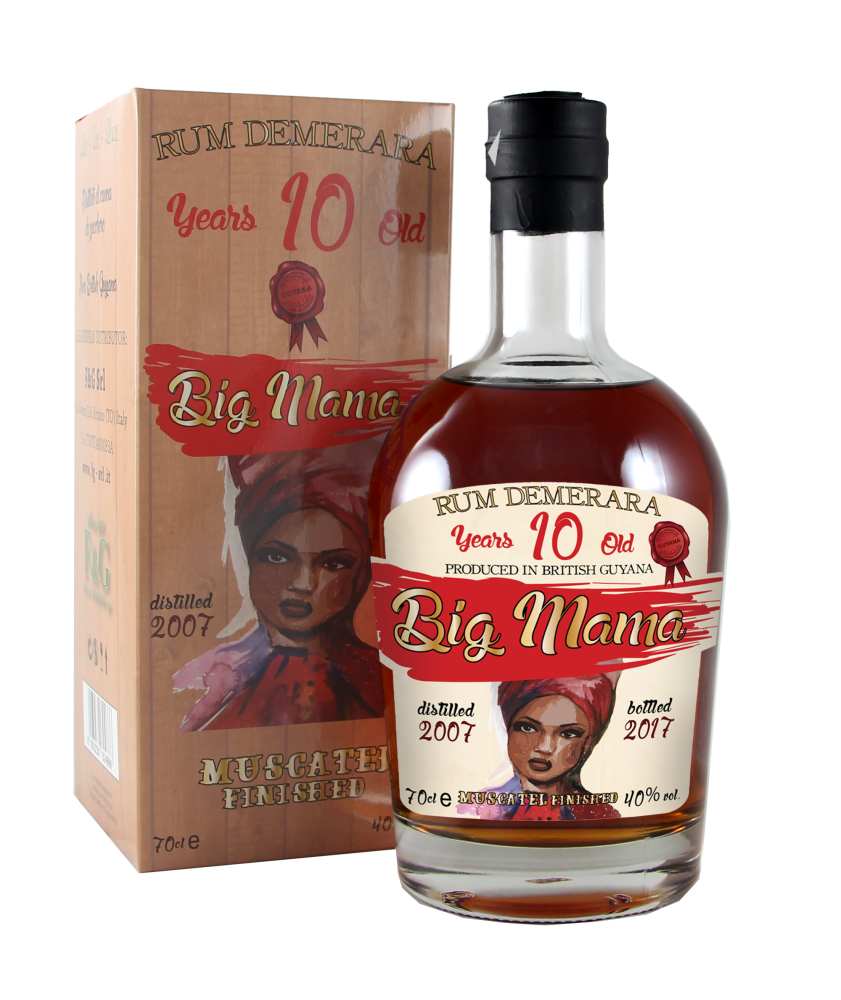 Big MAMA Rum 10 y.o. Muscatel Finished 0.70L, 40.0%, gift