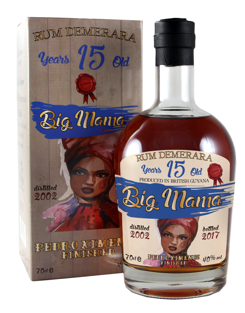 Big MAMA Rum 15 y.o. PEDRO XIMENEZ FINISHED 0.70L, 40.0%, gift
