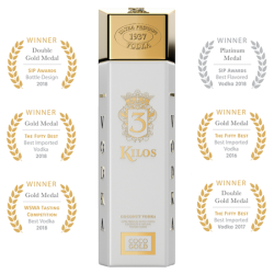 3 Kilos Gold Vodka Coconut 1.00L, 30.0%