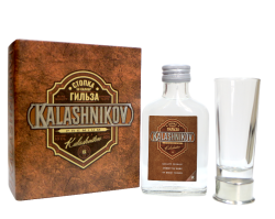 Kalashnikov Vodka Premium 0.10L, 40.0%, souvenir box + "shot bullet"glass