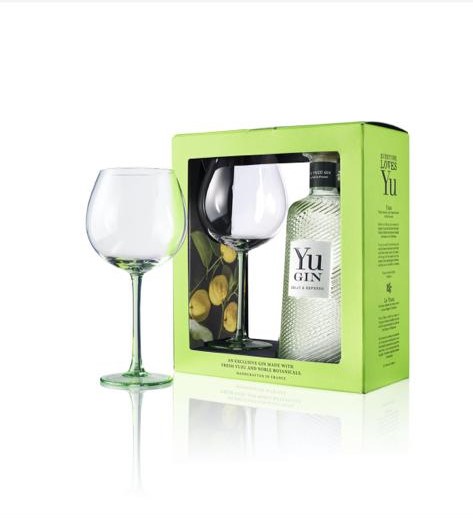 YU  refresh & relax gin, 0.70L, 43.0%, Gift+glass